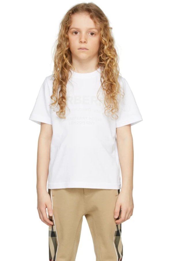 Kids White Horseferry T-Shirt