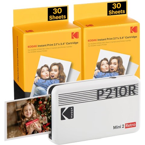 KODAK Mini 2 Retro 4PASS 拍立得打印机 + 68张相纸 套装
