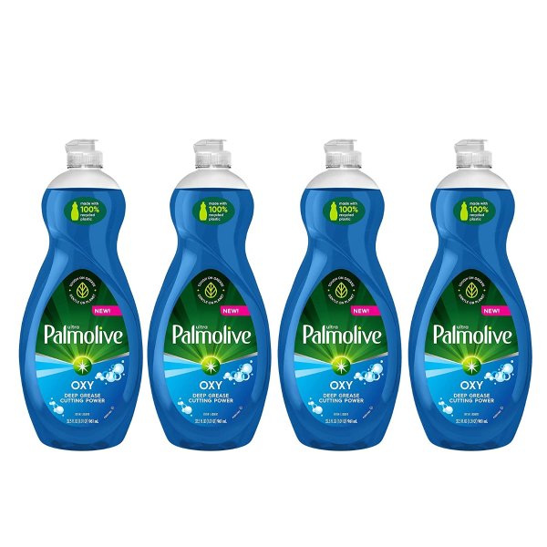 Palmolive Ultra Dishwashing Liquid Dish Soap, Oxy Power Degreaser - 32.5 Fluid Ounce 4 Pack