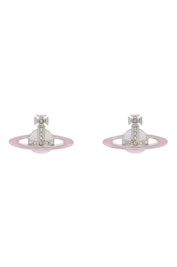 Pink & Silver Small Neo Bas Relief Earrings