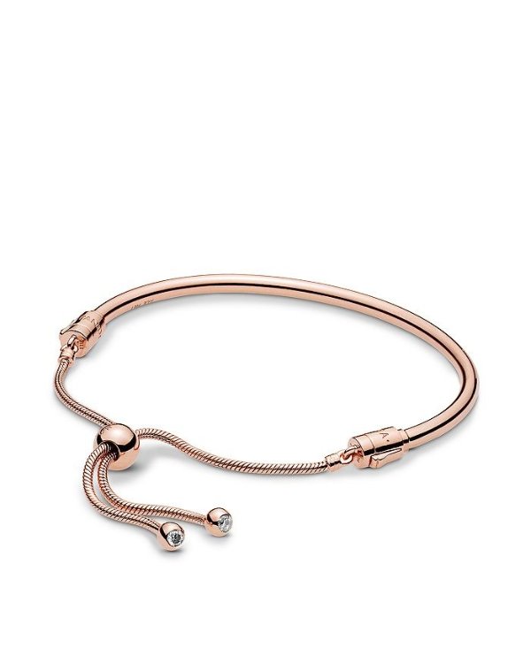 Rose Gold Tone-Plated Sterling Silver & Cubic Zirconia Bracelet