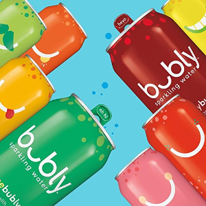 bubly Sparkling Water, 12 ounce Cans (Pack of 18) @ Amazon.com