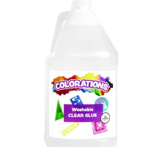 Colorations Washable Clear Glue Craft Supply for Classroom Arts and Crafts Activities (1 Gallon)