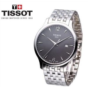 Tissot Men's T0636101106700 Silver-Tone Stainless Steel Anthracite Dial Watch