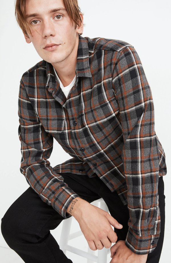 Perfect Plaid Flannel Button-Up Shirt