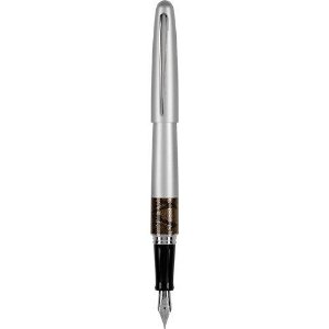 Pilot MR Animal Collection Fountain Pen, Matte White with White Tiger Accent, Fine Nib