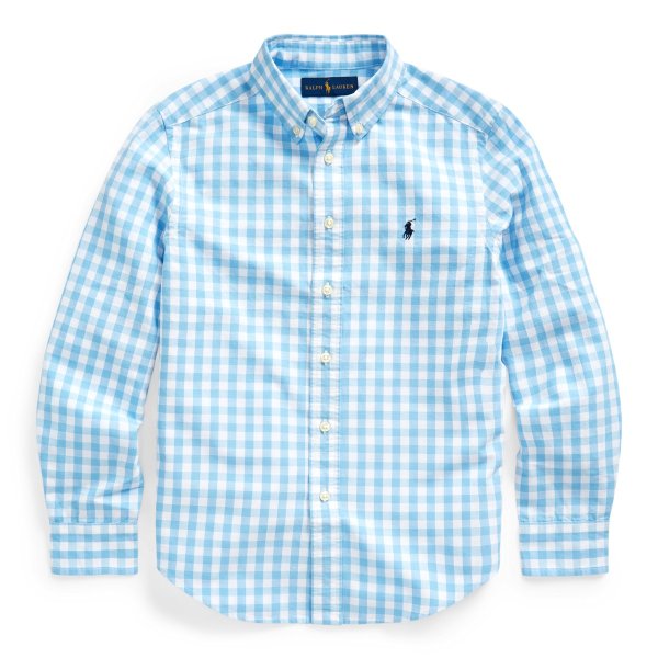 Gingham Cotton-Blend Shirt