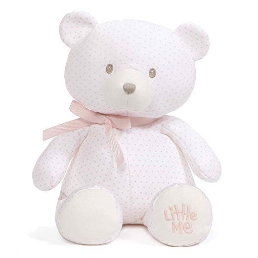 Baby GUND x Little Me Polka Dot Teddy Bear Stuffed Animal Plush, 10"