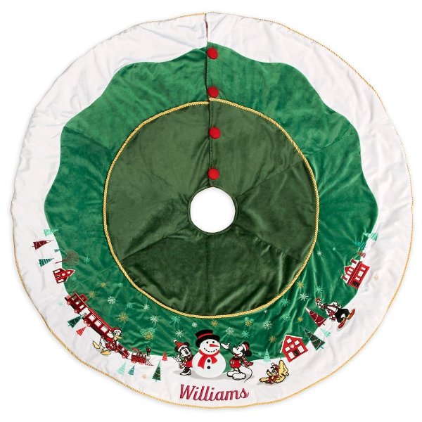 Mickey Mouse and Friends Holiday Tree Skirt - Personalized | shopDisney