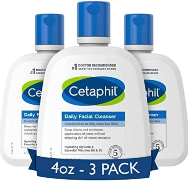Amazon.com Cetaphil Daily Facial Cleanser, 8 Ounce (Pack of 3) 15.99