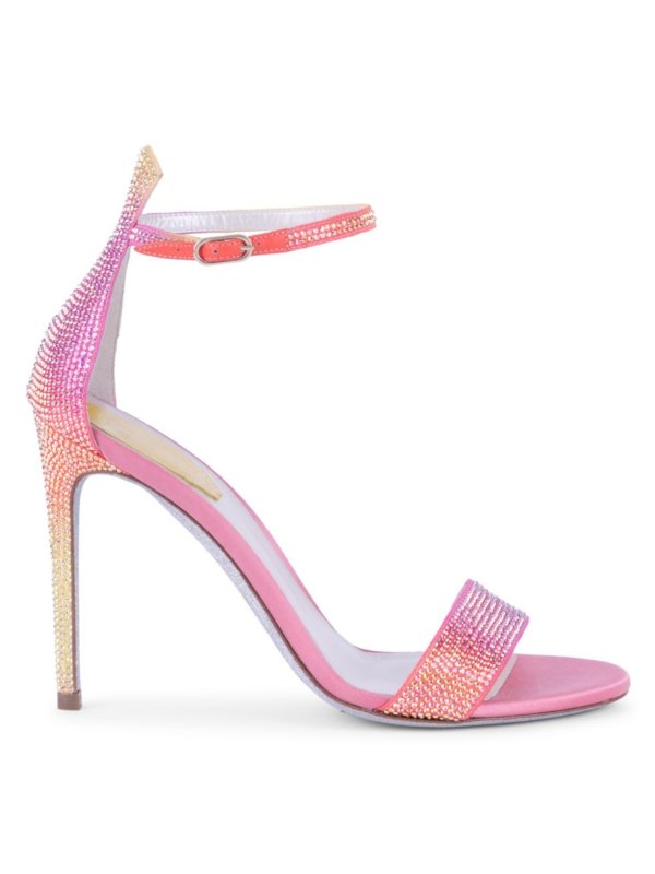 - Celebrita Crystal-Embellished Satin Sandals