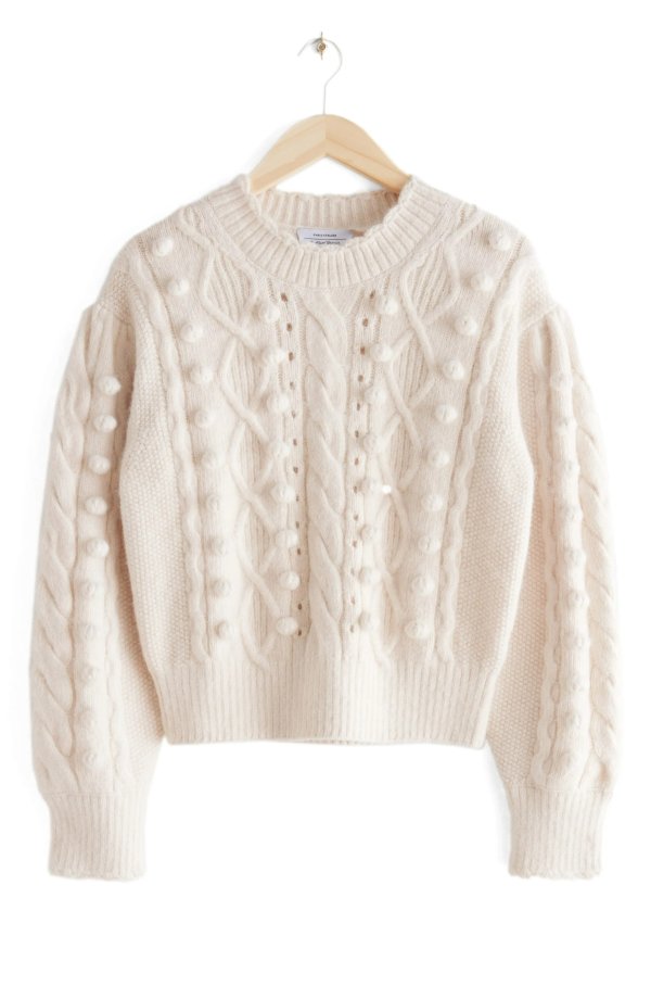 Lorraine Pompom Wool Blend Sweater