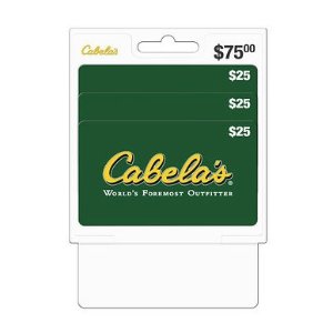 $25 Cabela's Gift Card, 3 pk.