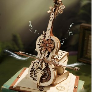 ROBOTIME Wooden Music Box Puzzles Magic Cello AMK63