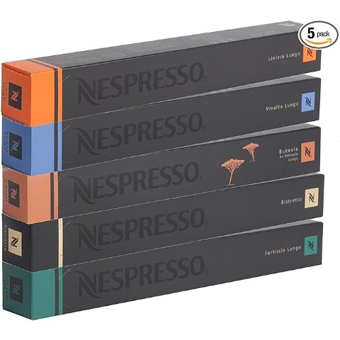 50 粒 Nespresso Lungos 和 Ristretto 混合咖啡胶囊