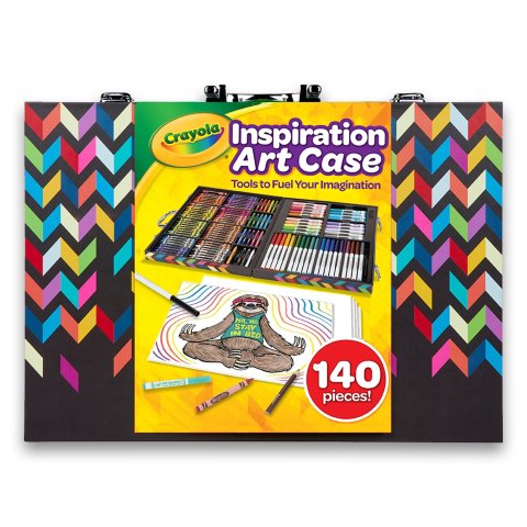 CrayolaAssorted Zigzag Inspiration Art Case, 140 Piece, Art Set for Kids