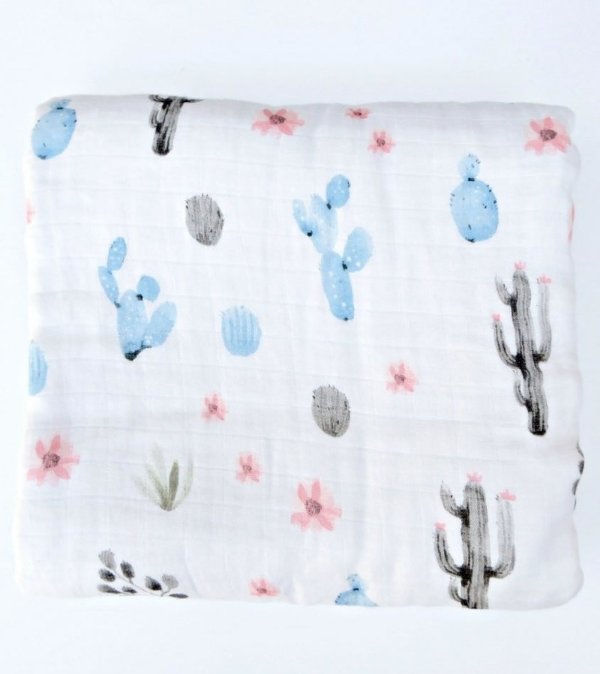 Luxe Muslin Quilt - Cactus Floral