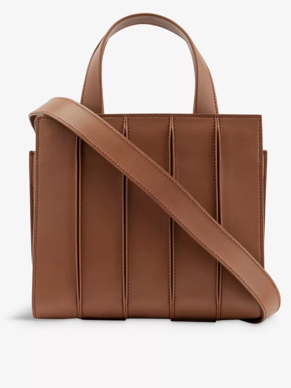 MAX MARAStructured leather tote bag