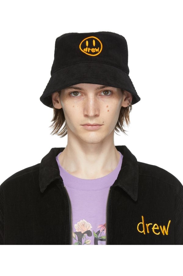 SSENSE Exclusive Black Painted Mascot Bucket Hat