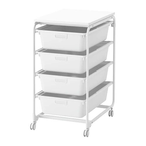 ALGOT Frame with 4 boxes and top shelf - IKEA