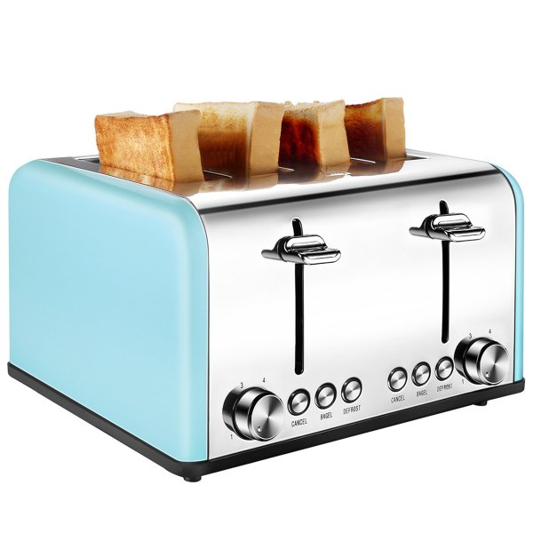 4 Slice Retro Toaster - Baby Blue | ToBox