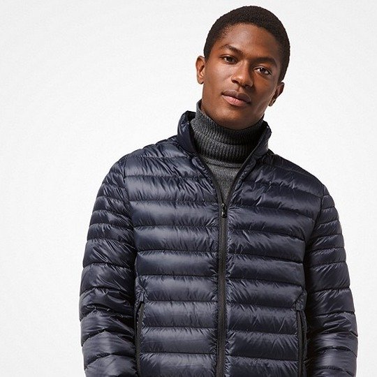 Quilted Nylon Packable Down Jacket