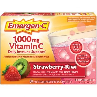 Daily Immune Support Fizzy Drink Mix, 1,000mg Vitamin C, Strawberry-Kiwi - 30 ct
