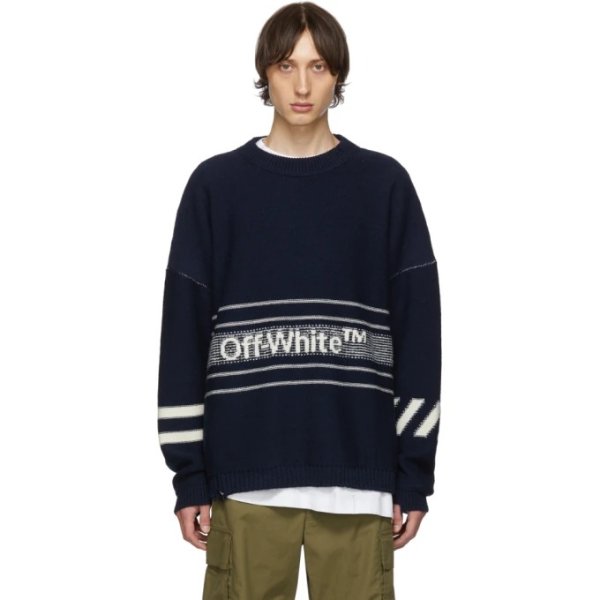 SSENSE Exclusive Navy Knit Sweater