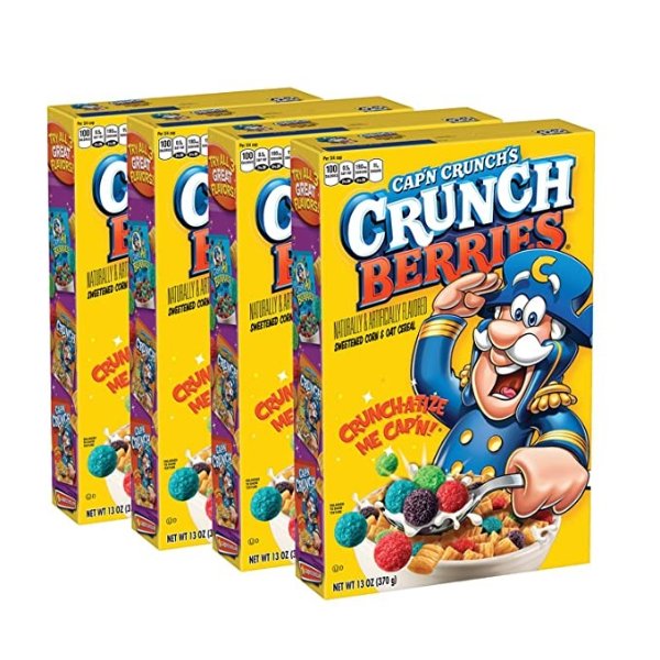 Cap'N Crunch 脆莓口味早餐麦片 13oz 4盒