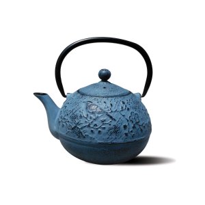 Old Dutch Cast Iron "Suzume" Teapot, 24-Ounce, Waterfall Blue