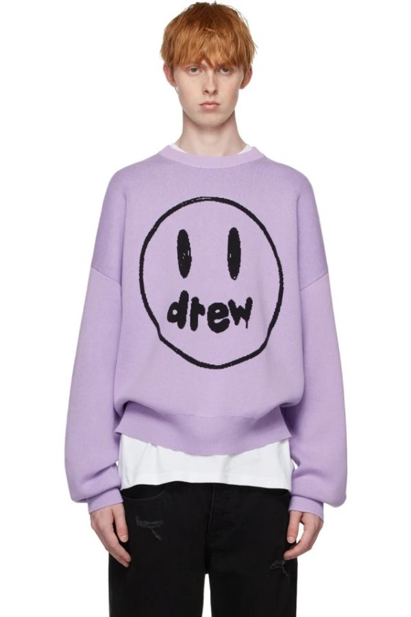 SSENSE Exclusive Purple Painted Mascot Sweater