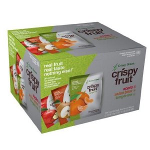 Crispy Green 100% Freeze-Dried Fruits, Fruit Variety Pack, 16 Count, 5.6 Ounce