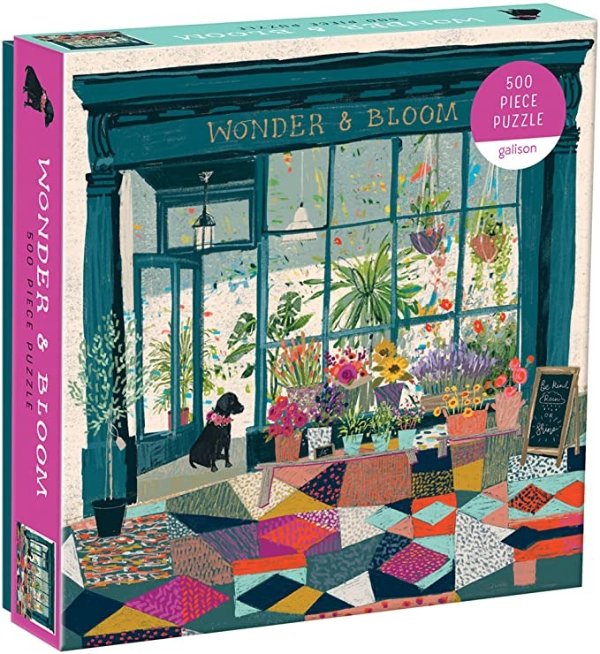 Wonder & Bloom Puzzle, 500 Pieces, 20”x20” – Brightly Colored Scene of a Welcoming Local Plant Shop – Challenging, Perfect for Family Fun, Multicolor