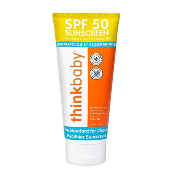 baby SPF 50+ Baby Sunscreen – Safe, Natural Sunblock for Babies - Water Resistant Sun Cream – Broad Spectrum UVA/UVB Sun Protection – Vegan Mineral Sun Lotion, 6oz