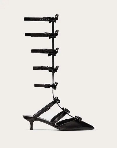 ANKLE STRAP PUMP WITH KIDSKIN FRENCH BOWS 40 MM for Woman | Valentino Online Boutique