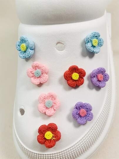 8pcs Flower Shaped Shoe Decoration