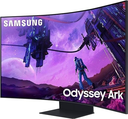Odyssey Ark 55-Inch Curved Gaming Screen, 4K UHD 165Hz 1ms (GTG) Quantum Mini-LED Gamer Monitor w/Cockpit Mode, Sound Dome Technology, Multi View, HDR10+ (S55BG970NN) 2022