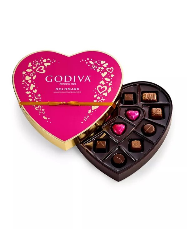 巧克力情人节心形盒装 14 块