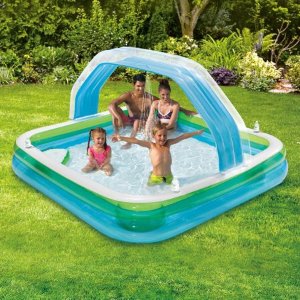 Summer Waves Square Inflatable Family Swimming Pool