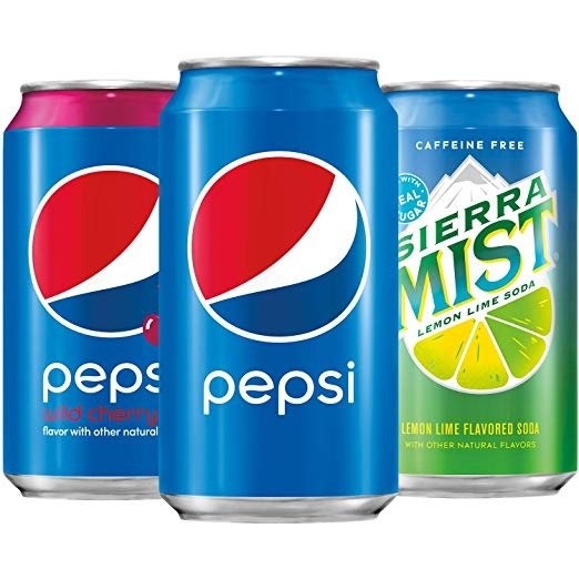 Soda Variety Pack with Pepsi, Wild Cherry Pepsi, and Sierra Mist