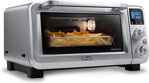 Air Fry Oven, Premium 9-in-1 Digital Air Fry Convection Toaster Oven, Grills, Broils, Bakes, Roasts, Keep Warm, Reheats, 1800-Watts + Cooking Accessories, Stainless Steel, 14L, EO141164M