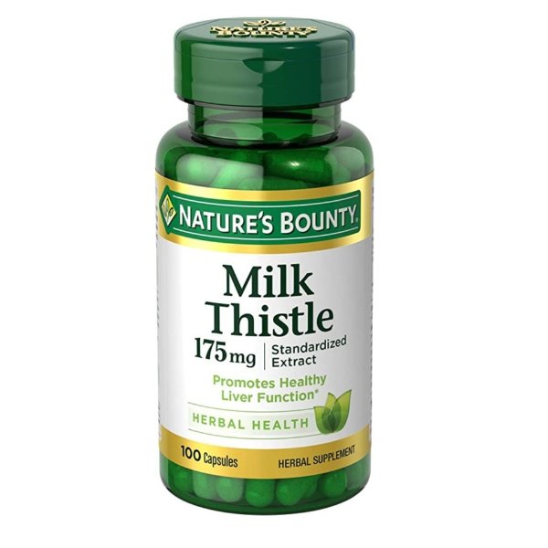 Milk Thistle by Nature's Bounty, Herbal Health Supplement, Supports Liver Health, 175mg, 100 Softgels