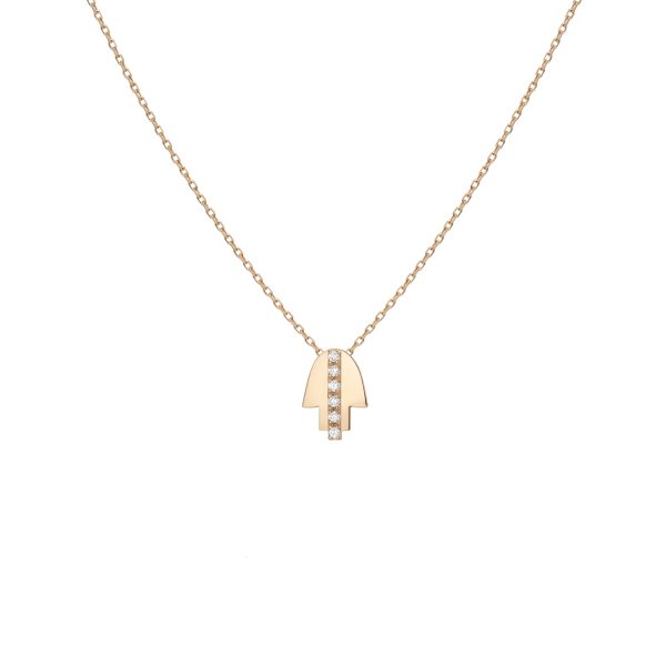 Pave Diamond Hamsa Necklace