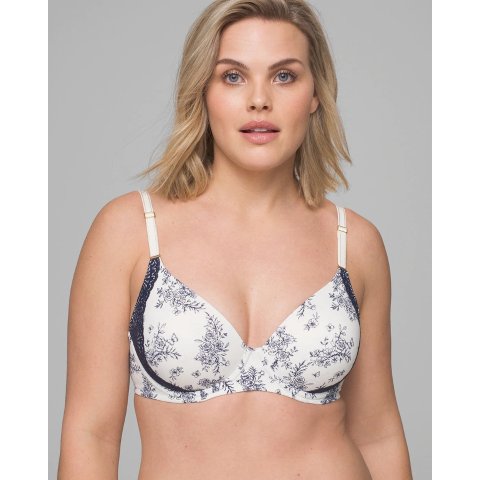 Soma Embraceable Wireless Unlined Lace Trim Large