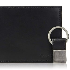 Calvin Klein 男皮钱包钥匙扣套装特卖