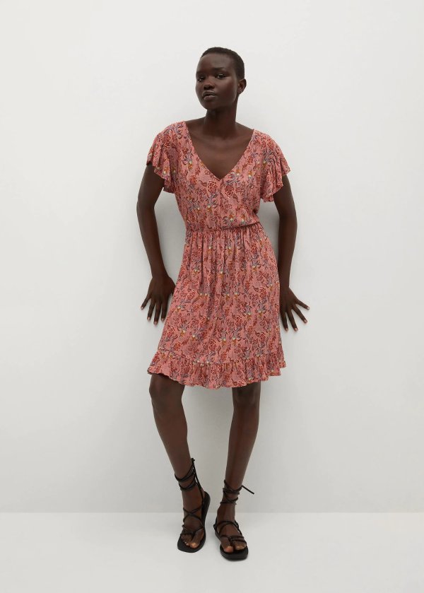 Printed bow dress - Women | Mango USA
