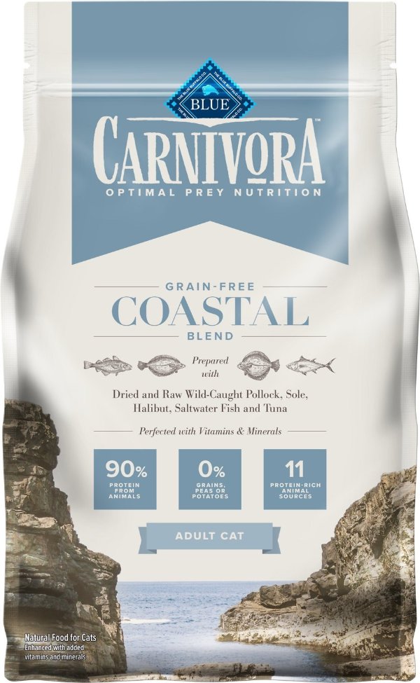 Carnivora Coastal Blend Grain-Free Adult Dry Cat Food, 4-lb bag - Chewy.com