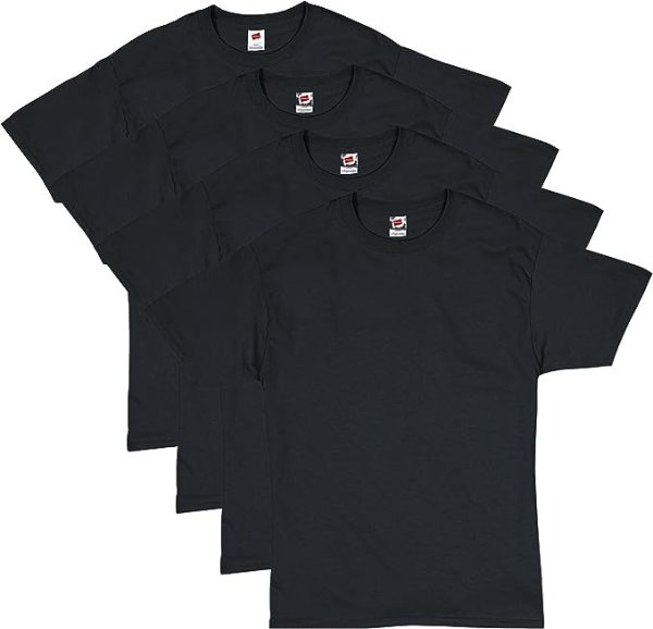 Hanes Essentials 男士T恤4件套 多款好价