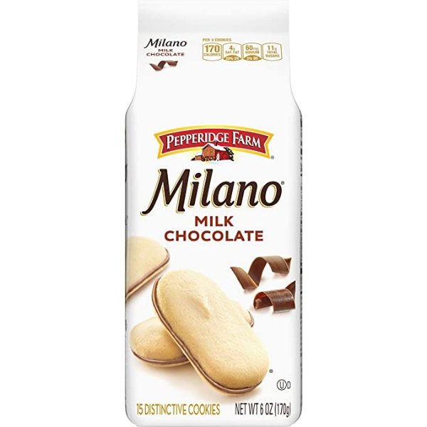 Milano 牛奶巧克力夹心饼干 6oz