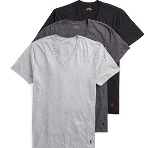 POLO RALPH LAUREN Men's Classic Fit Cotton V-Neck Undershirt 3-Pack